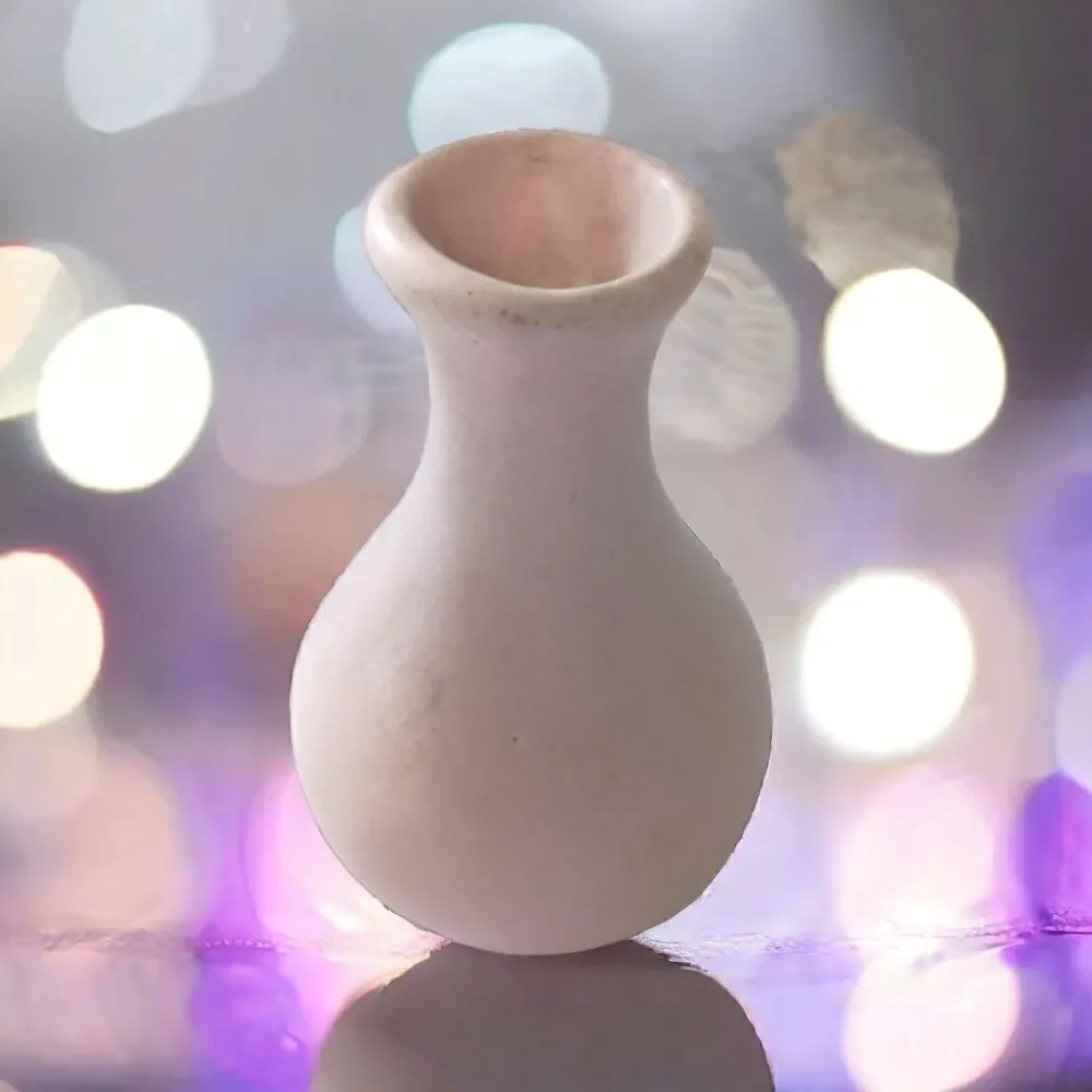 Camark Pottery Teardrop Bud Vase Art Deco Pale Pink Bulb Minimalist Farmhouse - Picture 13 of 14